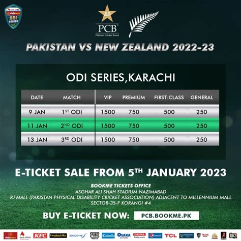 new zealand vs pakistan tickets